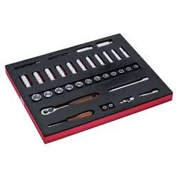 BAHCO 3/8ÜSOCKET SET, 38 PCS 2/3